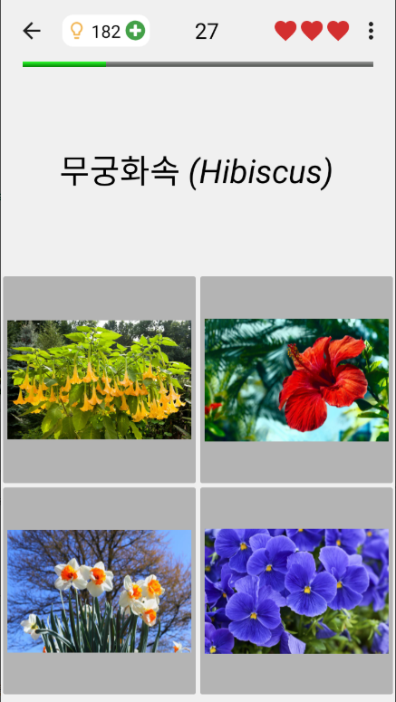 꽃 퀴즈 어플, 식물에 대 한 식물 퀴즈, 꽃 이름 찾기