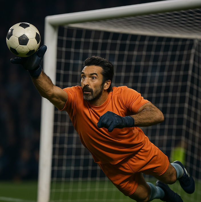 상대팀의 슛을 선방하는 부폰관련 이미지