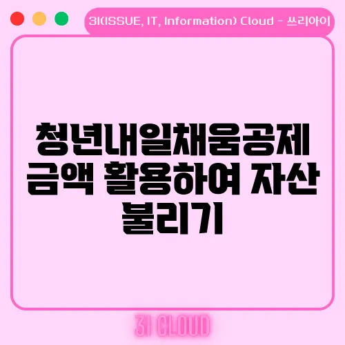 청년내일채움공제 금액 활용하여 자산 불리기