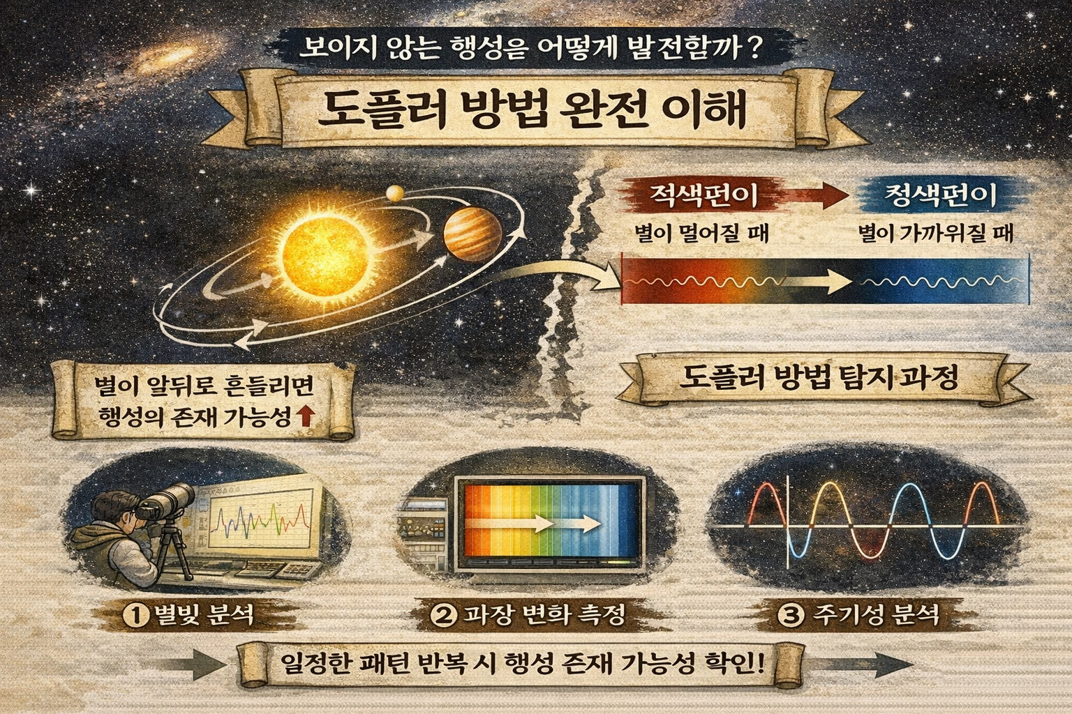 보이지 않는 행성을 어떻게 발견할까 도플러 방법 완전 이해