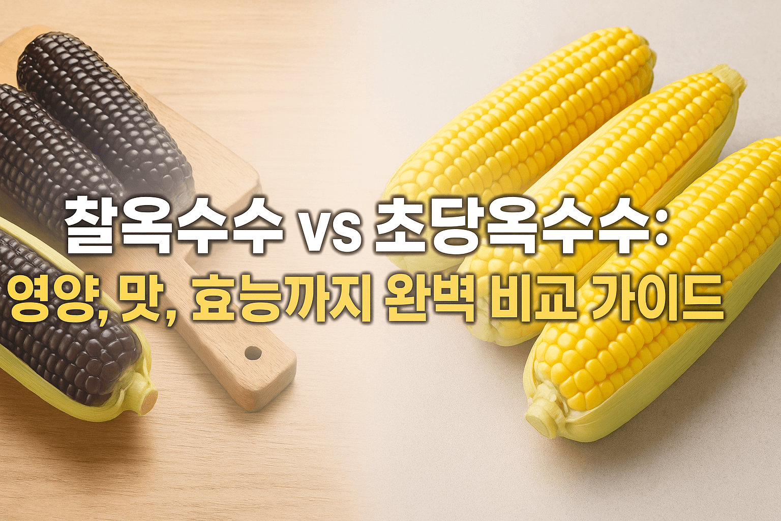 찰옥수수 vs 초당옥수수: 영양, 맛, 효능까지 완벽 비교 가이드!
