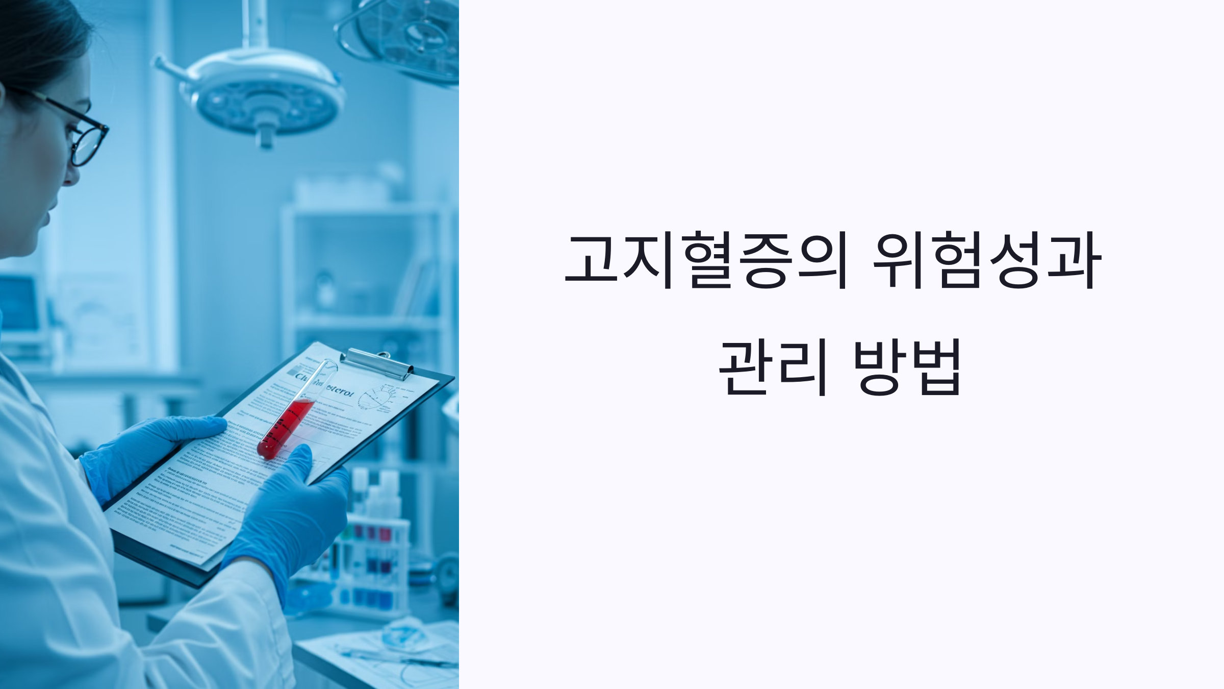 고지혈증의 위험성