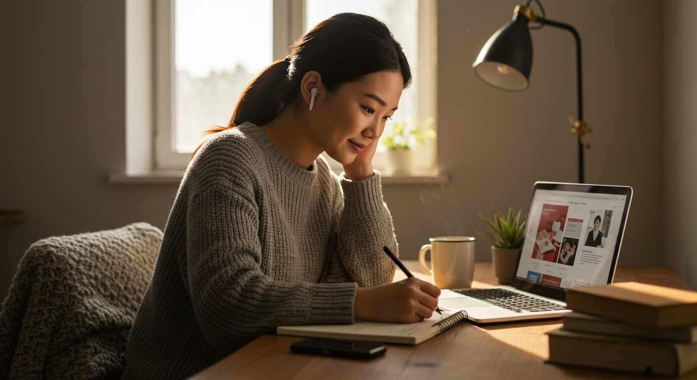 평생교육이용권 수강 후기 장면
