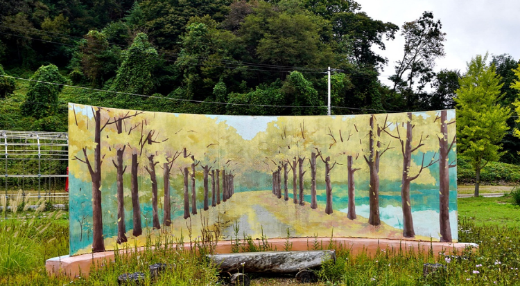 괴산 문광저수지 은행나무길