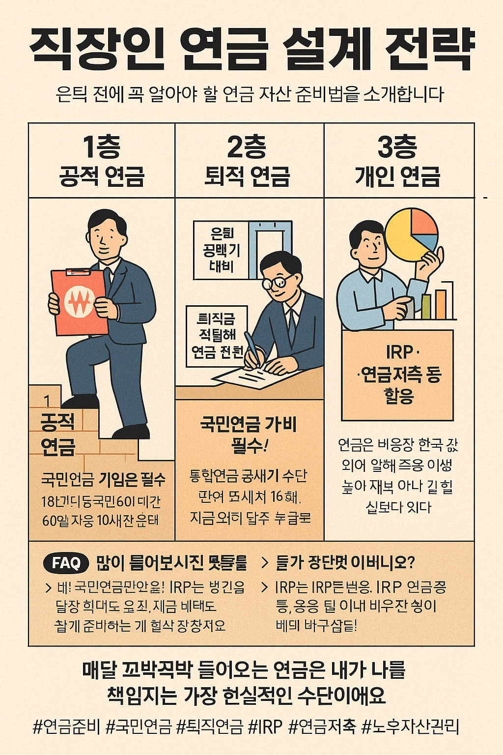 직장인이라면 꼭 알아야 할 연금 설계 전략! 국민연금부터 개인연금까지 한 번에 정리
직장인이라면 꼭 알아야 할 연금 설계 전략! 국민연금부터 개인연금까지 한 번에 정리