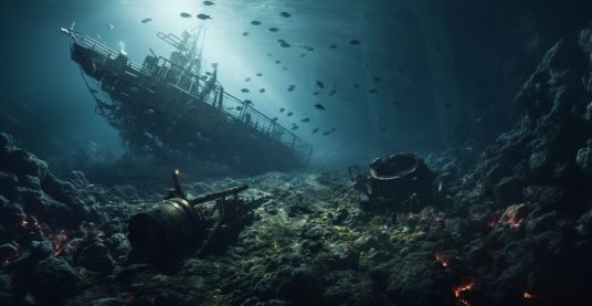 심해에-가라앉은-타이태닉호