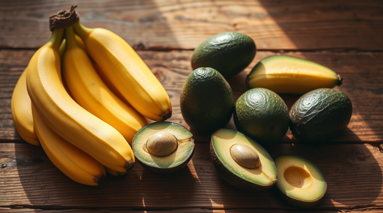 두통에 좋은 바나나와 아보카도