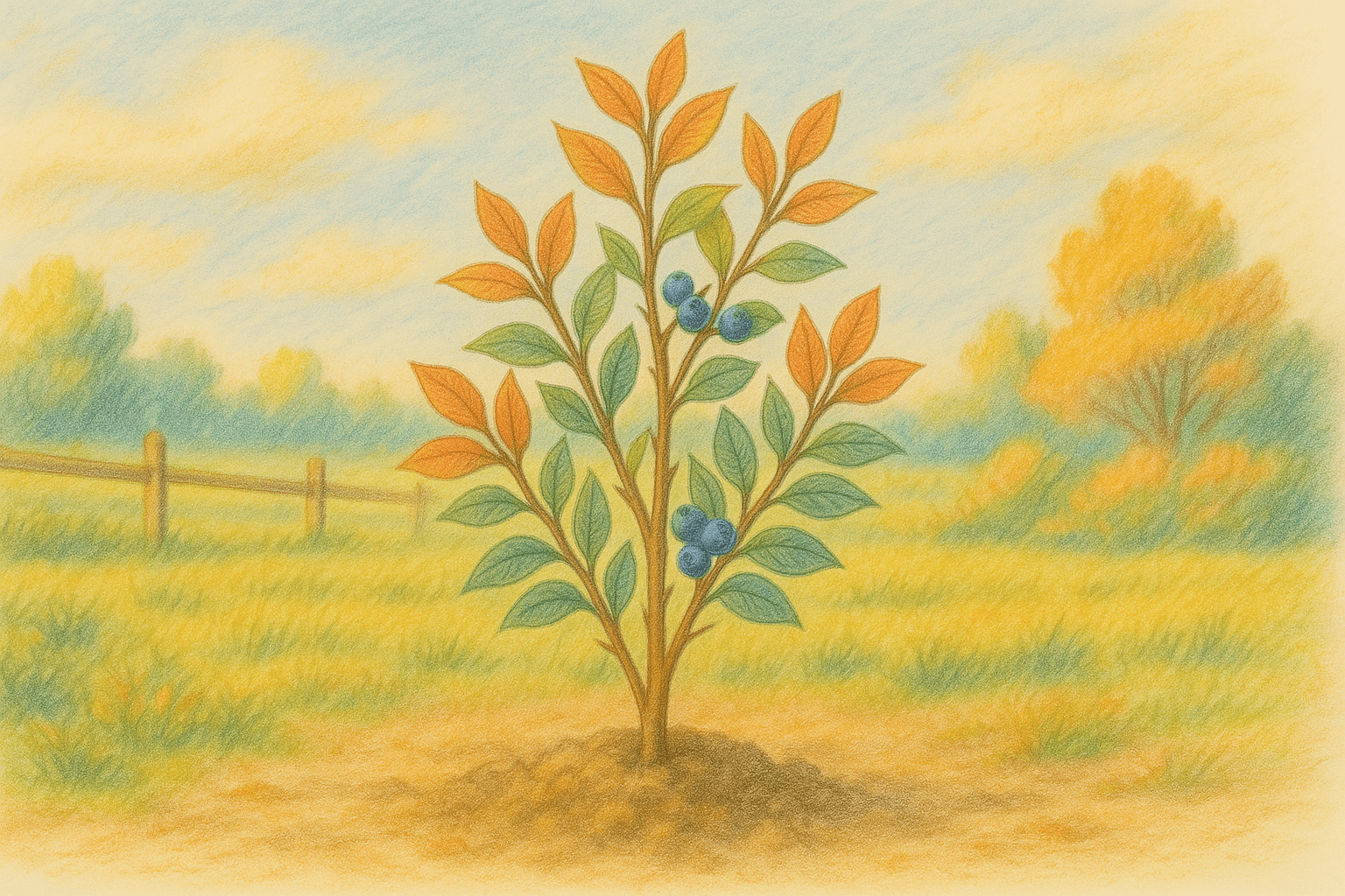 가을철의 블루베리 모습