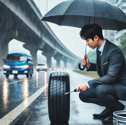 차 타이어 펑크났을때 대처법