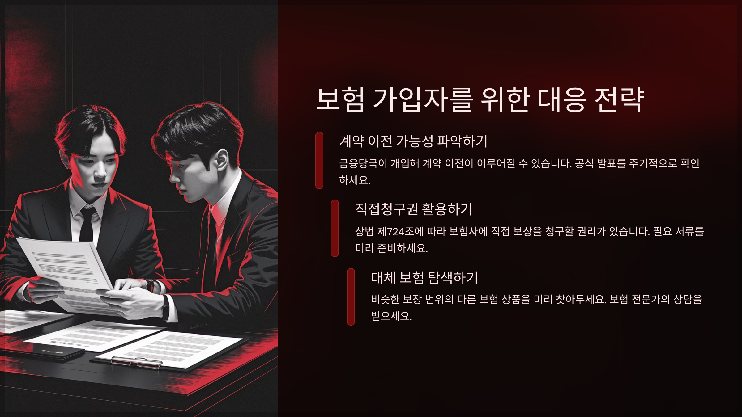 보험 가입자를 위한 대응 전략