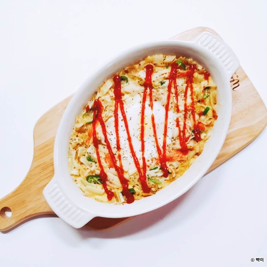 게맛살 요리 크래미김치찜밥 다이어트 레시피