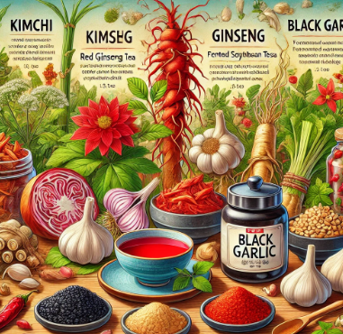 한국 전통 건강식품 소개 및 효능 관련 사진