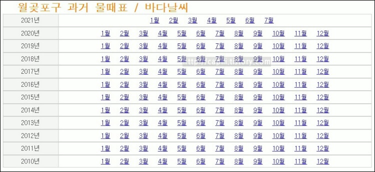 2010년-1월부터-조회-가능한-과거-소래포구-물때표