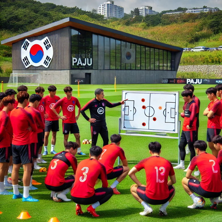 훈련하는 대한민국 축구 국가대표팀 관련 이미지