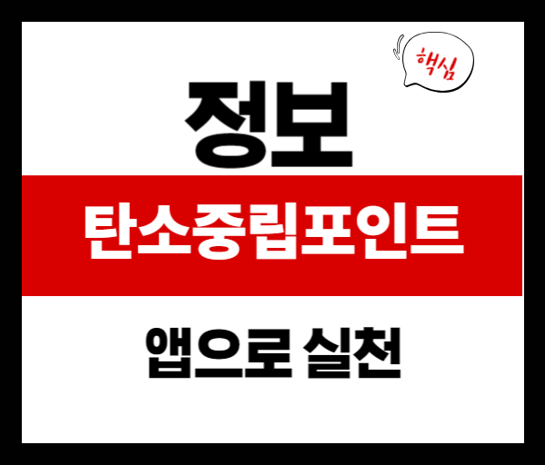 탄소중립실천포인트 앱으로 쉽게 시작하는 친환경 실천법