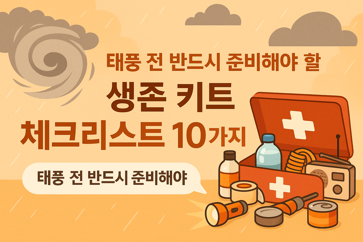 태풍 전 반드시 준비해야 할 생존 키트 체크리스트 10가지