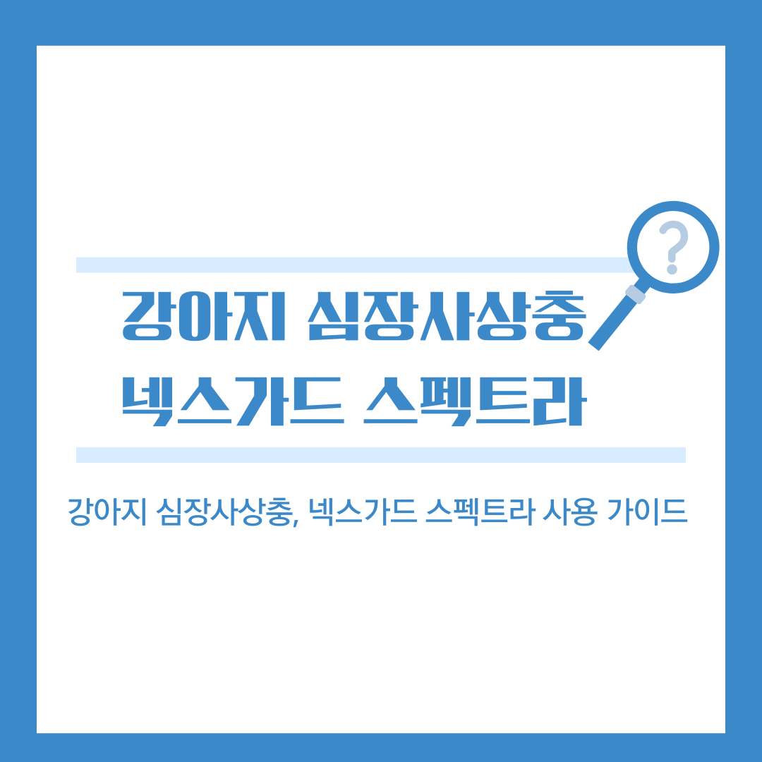 강아지 심장사상충과 진드기, 한 번에 해결! 넥스가드 스펙트라 사용 가이드