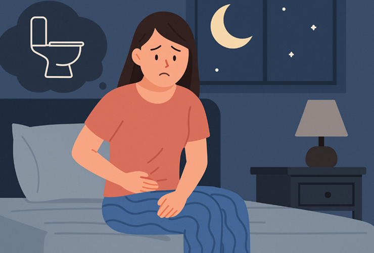 자는데 소변마려운 일러스트