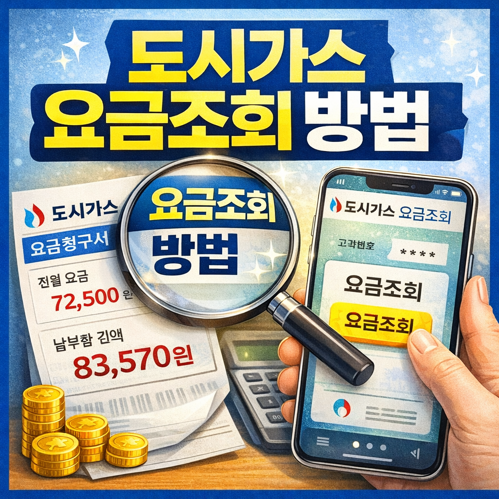 도시가스 요금조회 방법