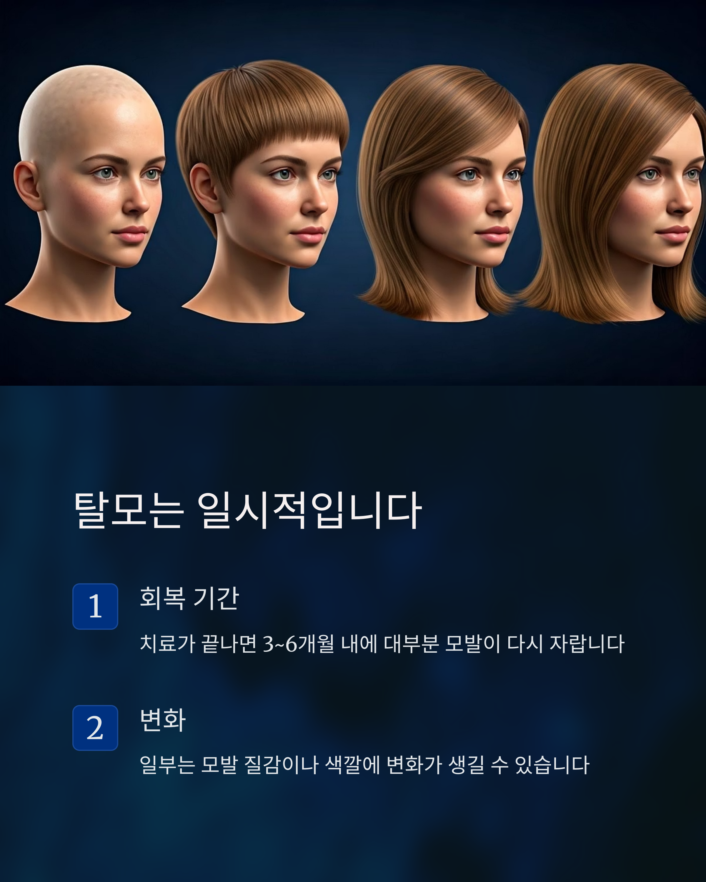 항암치료 중 탈모 일시적 증상