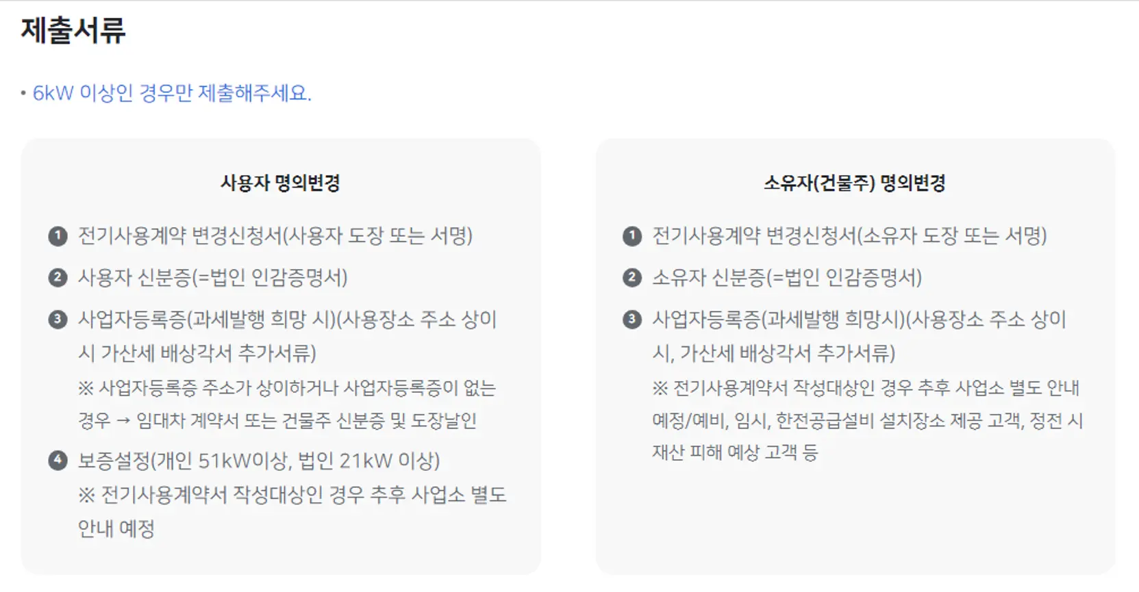 한전-명의변경-제출서류-이미지