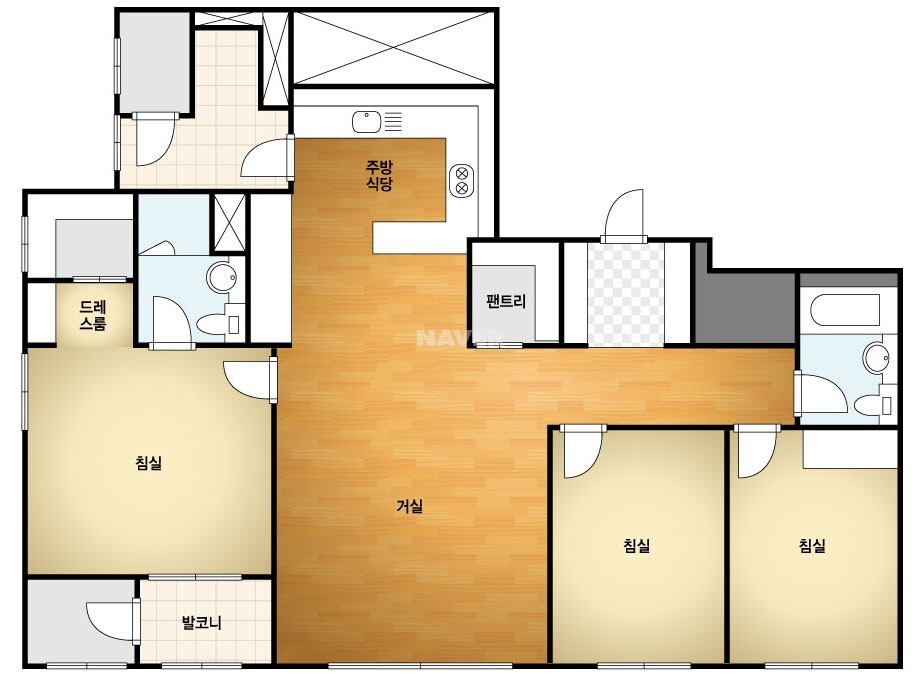 영종하늘도시 이편한세상 오션하임 - 74B 평면도