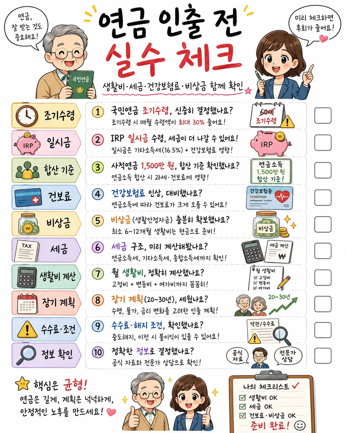 연금 인출 실수 체크
