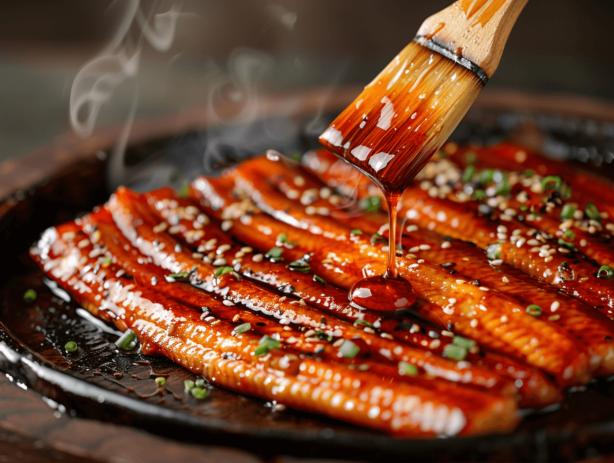 장어에-양념-바르는-이미지