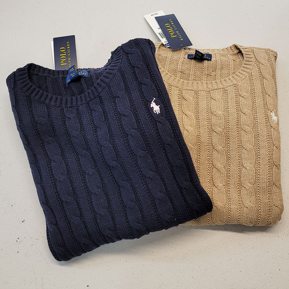 폴로 걸스 라운드 니트 Girls Round Cable-Knit Sweater