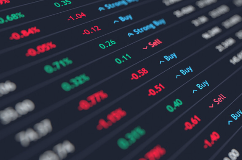 코스닥 차트를 보여주는 사진