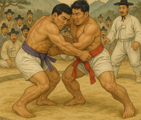 한국 전통 씨름 관련 사진