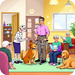 반려견 순찰대 어르신 돌봄 이미지