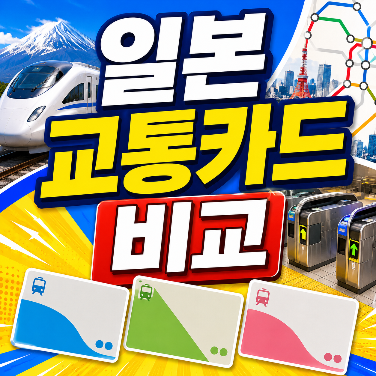 일본 교통카드 비교