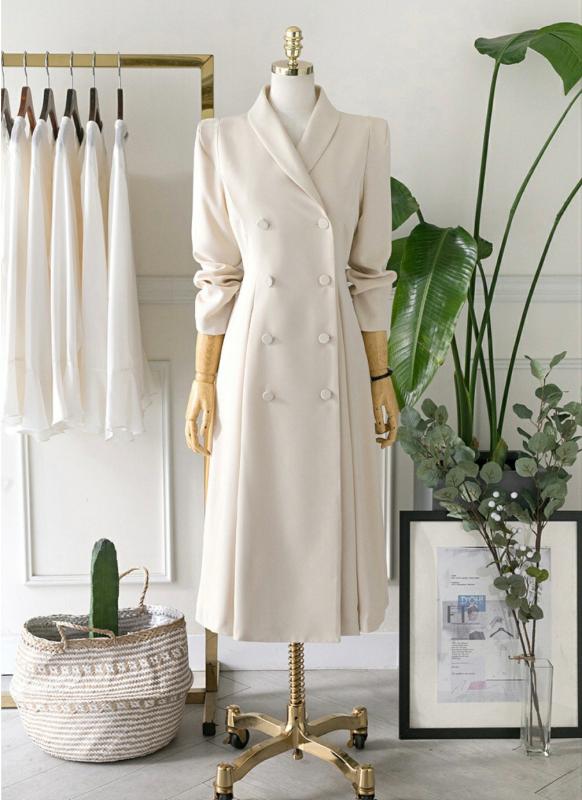 여성 정장원피스 더블 자켓 트렌치 슬림 명품 디자인 빅사이즈 신부예복 돌잔치 무드원피스