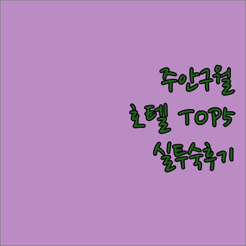 인천 주안 구월동 호텔 추천 베스트 ..