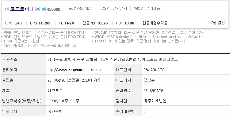 에코프로머티 기업개요