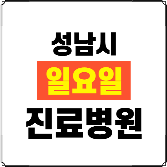 성남시 일요일 진료병원 찾기 ❘ 24시 휴일 주말 응급 야간 심야 문여는 병원