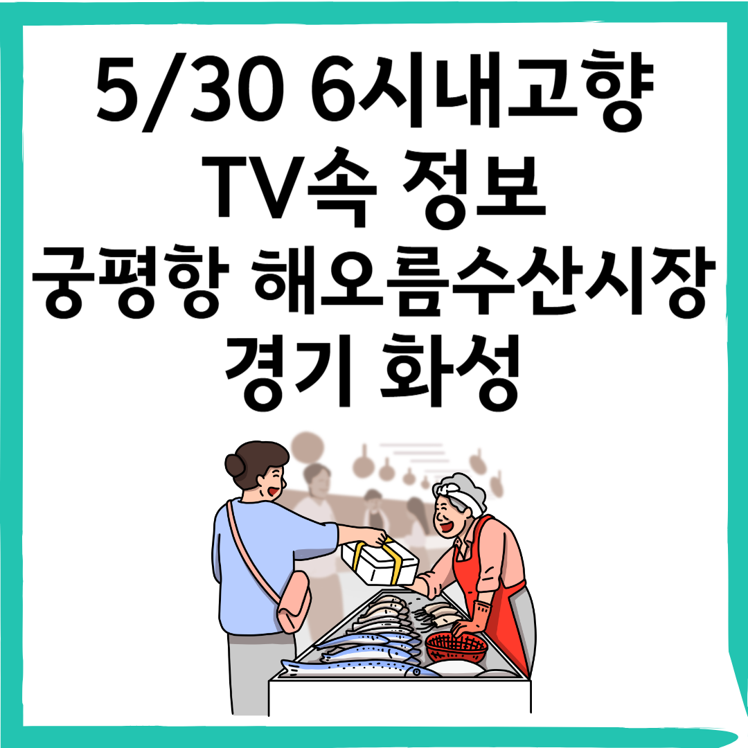 5/30 6시내고향 경기 화성 궁평항 해오름수산시장 수산물 구매방법 등 총정리
