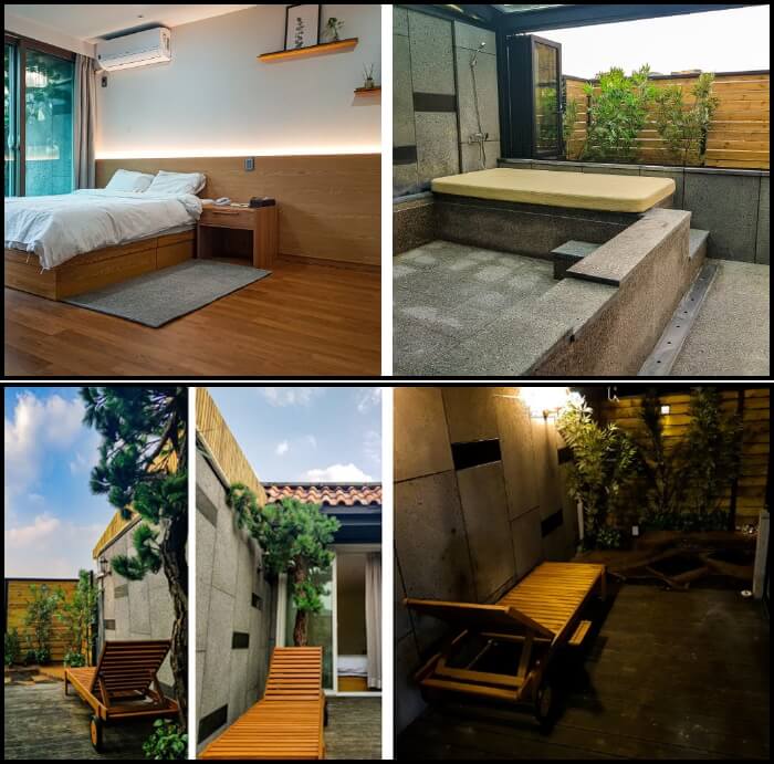 리몬스 온천 호텔 노천형 가족탕 침대방