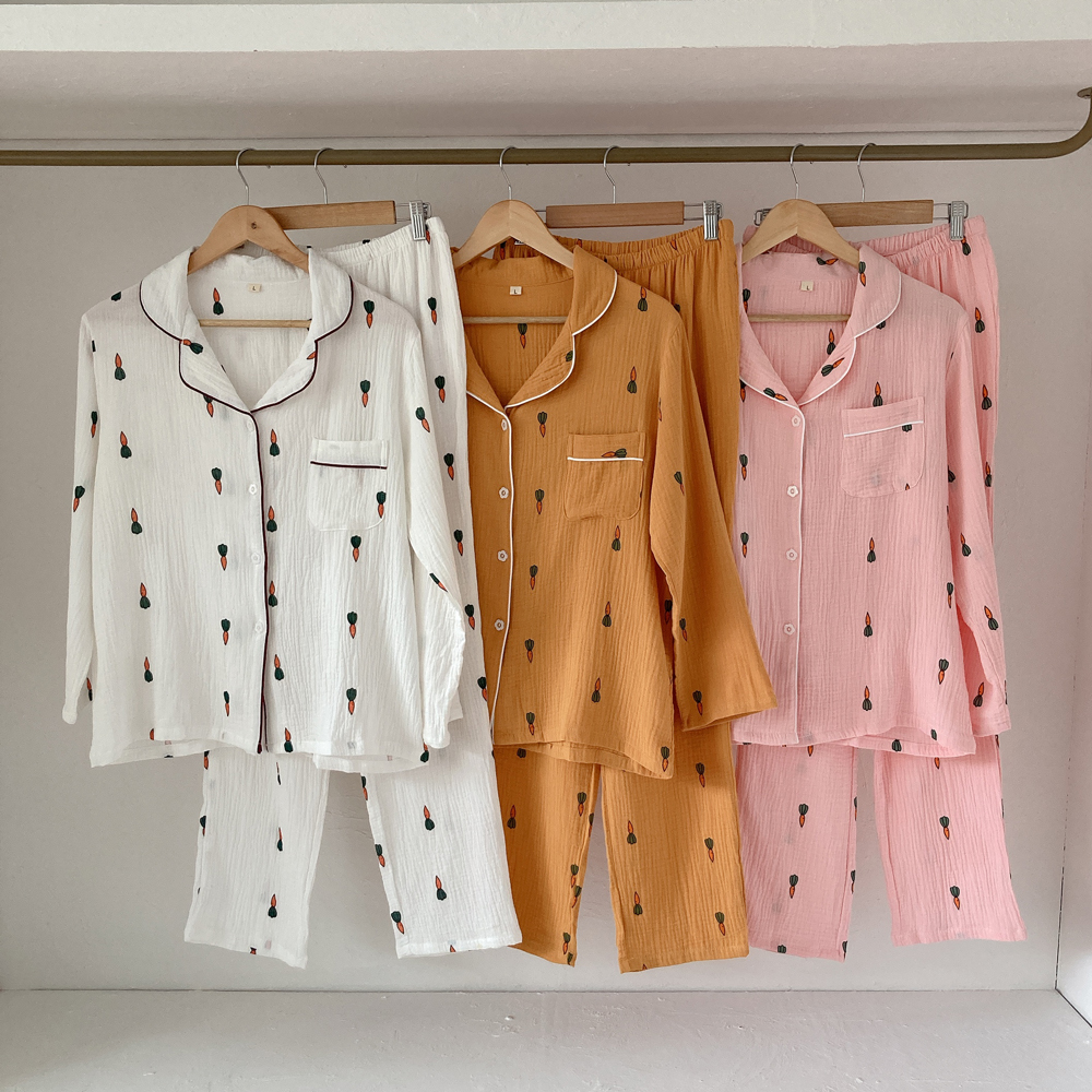 2size 당근잠옷 요루면 반팔 긴팔 빅사이즈 커플잠옷