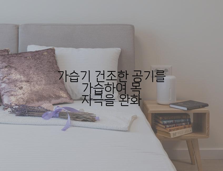 가습기 건조한 공기를 가습하여 목 자극을 완화