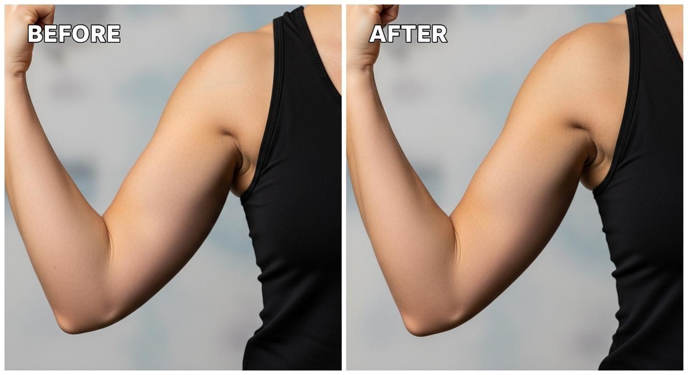 팔뚝살 빼기 전 후