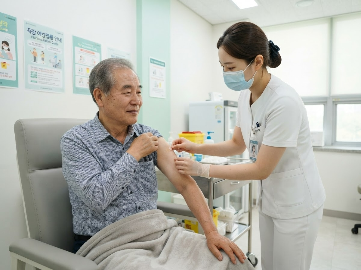 독감 예방접종 효과 기간 접종 부위