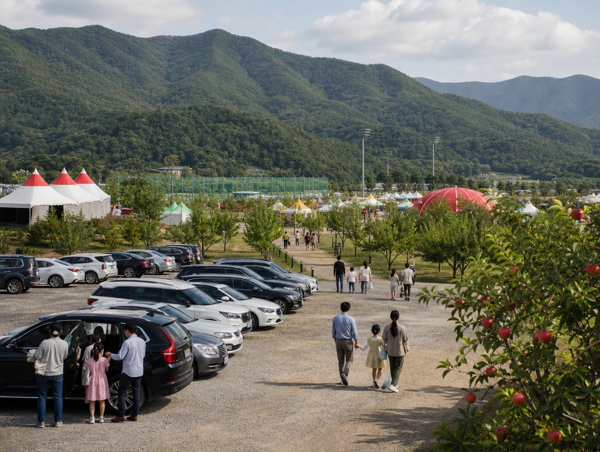 장수 한우랑 사과랑 축제 주차와 행사장 이동