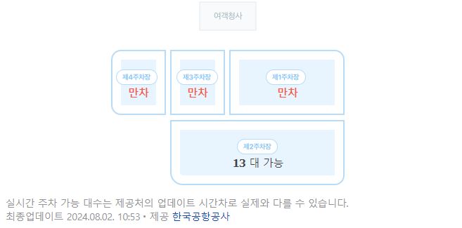 청주공항 주차요금