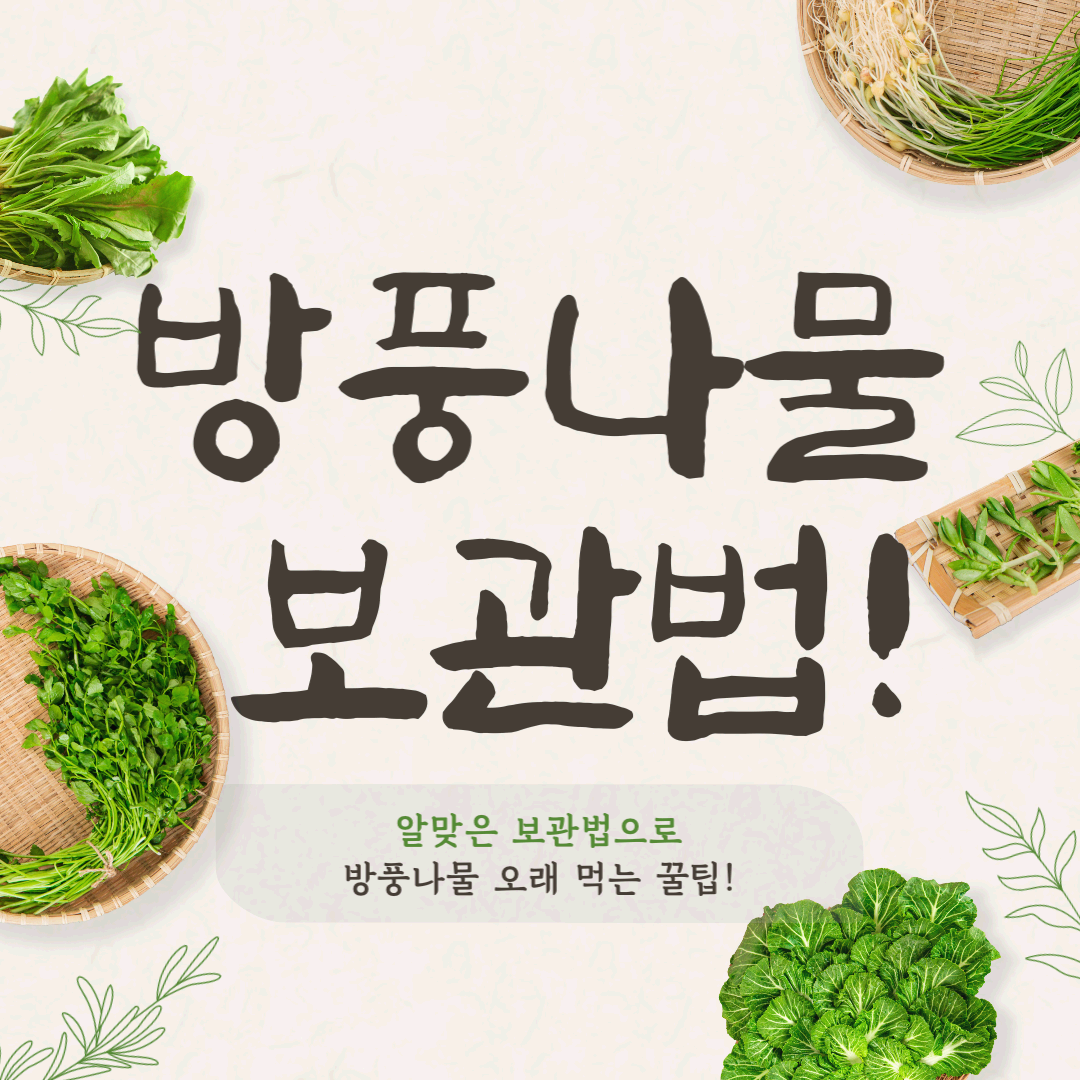 방풍나물 보관법과 유통기한 오래 먹는 꿀팁