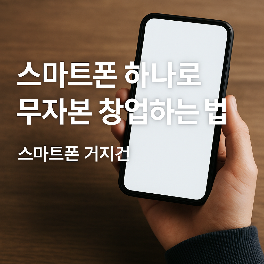 스마트폰으로 무자본 창업에 관한 이미지