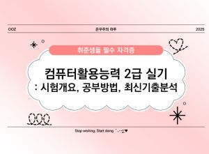 컴퓨터활용능력 2급 실기 완벽 가이드 ❘ 시험 개요, 공부 방법, 최신 기출 분석
