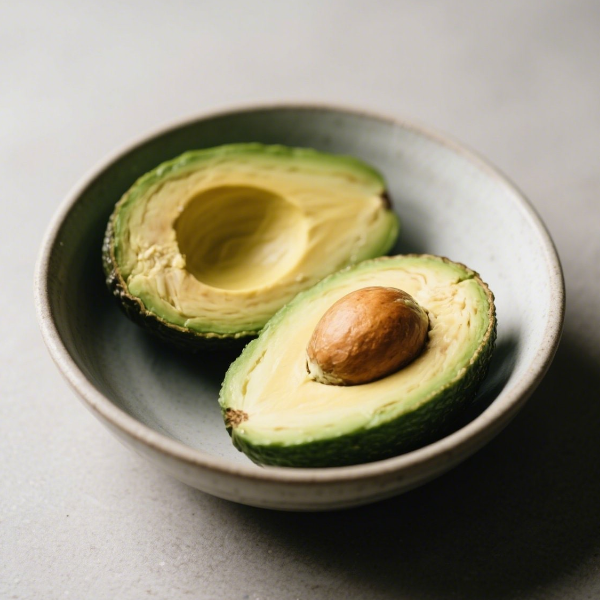 신선한 아보카도가 반씩 잘린 모습