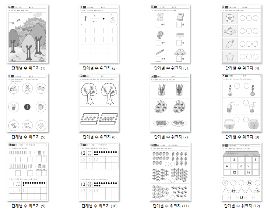 단계별 수 워크지
수워크지